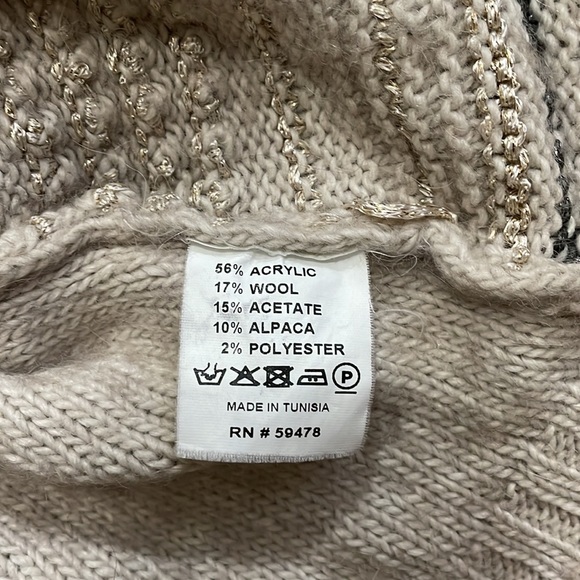 Collection Woman Beaded Wool Alpaca Blend Turtleneck - Picture 6 of 6